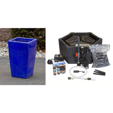 Luna FNT2019 Ceramic Vase Complete Fountain Kit Vase Fountain Blue Thumb